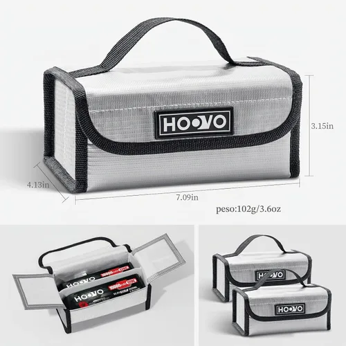 Vista 2 de HOOVO Lipo Bag - Bolsas de almacenamiento de batería de litio ignífugas