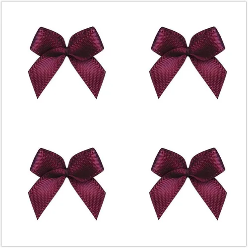 Vista 13 de VIVIQUEN 50 mini lazos de satén de cinta de flores de 0.984 in x 1.024 in, apliques de bricolaje para costura, álbumes de recortes, boda, regalo