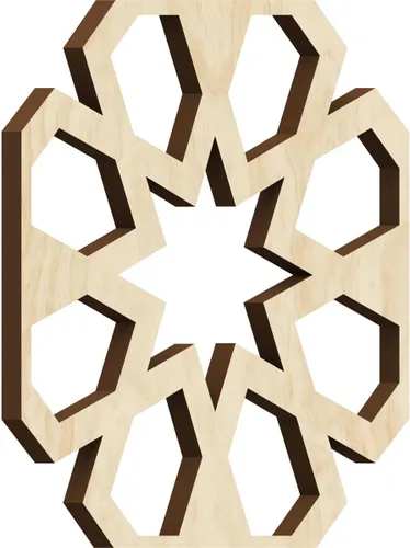 Vista 8 de Jackson Decorative Fretwork Wood Wall Panels, Large, 23 3/8" W x 23 3/8" H x 1/4" T, Cherry