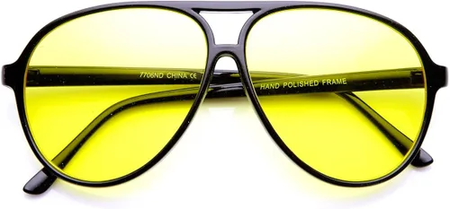 Vista 2 de Retro 80s Style Driving Lens XL Grandes Gafas de sol de aviador de plástico
