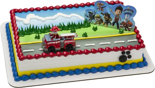 Vista 13 de DecoPac Paw Patrol Reporting For Duty Anillos, Decoraciones de cupcakes con Chase, Marshall, Skye y Rubble - Paquete de 24
