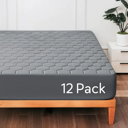 Vista 10 de Hearth & Harbor Funda acolchada para colchón tamaño Queen, 100% impermeable, funda de colchón ajustable con bolsillo profundo de 8 a 21 pulgadas