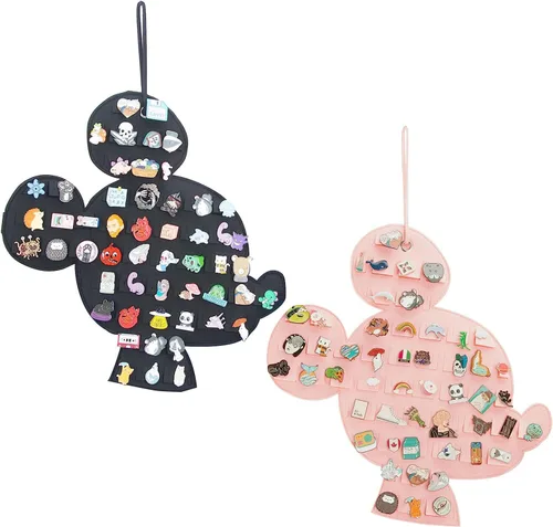 Vista 10 de Organizador Colgante de Broches Exhibidor de Alfileres Esmaltados Exhibidor de Broches Linda Forma de Dibujos Animados Soporte de Almacenamiento