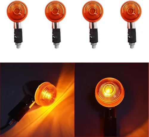 Vista 3 de munirater Luces intermitentes universales para motocicleta, luces indicadoras ámbar intermitentes para motocicleta, luces delanteras y traseras