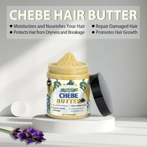 Vista 15 de WOZUTUNT 8.8 oz Mantequilla de Chebe para el Crecimiento, Engrosamiento y Humectación del Cabello - Mantequilla de Crema para el Cabello de Alta