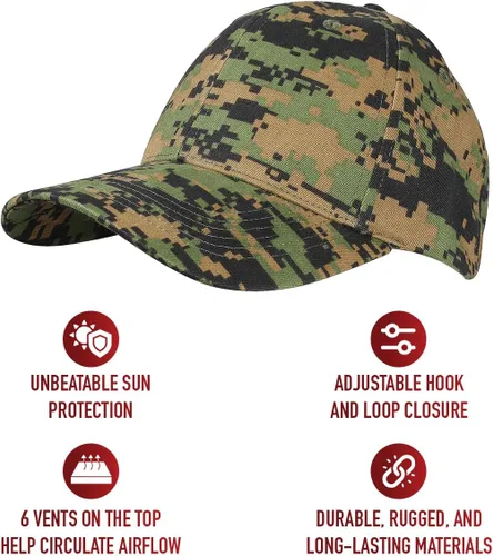 Vista 2 de Rothco Supreme Camo - Gorra de béisbol de camuflaje para actividades al aire libre