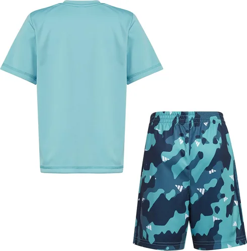 Vista 2 de adidas boys Short Sleeve T-shirt and Poly Shorts 2-piece Set