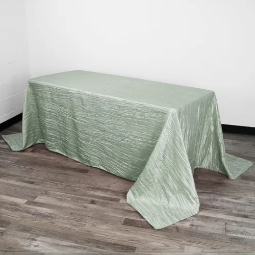 Vista 19 de Mantel rectangular de tafetán arrugado de 60 x 102 pulgadas, color rubor, manteles rectangulares para mesas rectangulares de 6 pies, mantel