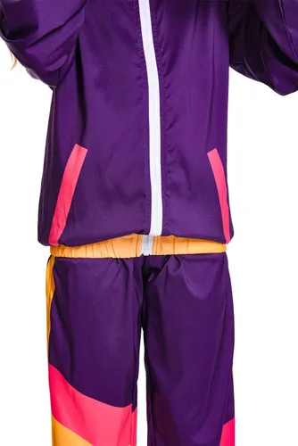 Vista 4 de Conjunto deportivo de los años 80 para niños, disfraz de hip hop, parte superior y pantalones, ropa deportiva de baile retro