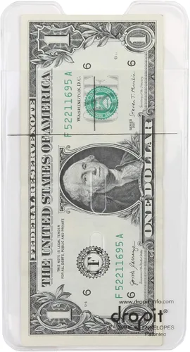 Vista 12 de UBICON 10 sobres azules reutilizables Dropit Safe para depositar monedas y dinero, tamaño 10, azul Secure Cash Handling Heavy-Duty Vinyl