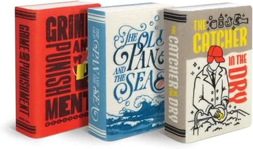 Vista 8 de Genuine Fred Juego de 3 esponjas de cocina de libro ordenadas y novedosas