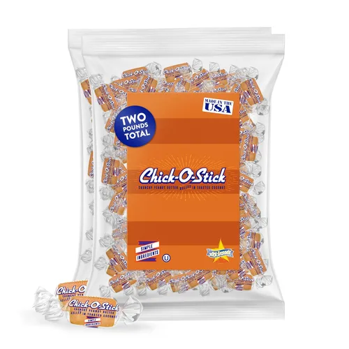 Vista 8 de Atkinson Chick-O-Stick - Mini aperitivos veganos, 48 palitos envueltos, dulces crujientes para bolsas Bocados crujientes a la antigua, sin gluten