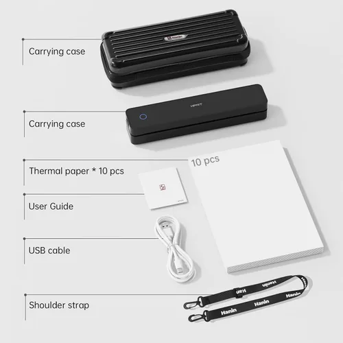 Vista 9 de HPRT MT610 Inkless Portable Thermal Printerr for Travel, Supports Thermal Paper & Labels, Multi-User Bluetooth, Compatible with iOS/Android/Laptop