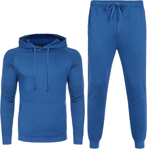 Vista 7 de COOFANDY Conjunto deportivo de 2 piezas con capucha y bolsillo para hombre