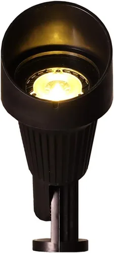 Vista 2 de Best Pro Lighting Paquete de 4 luces LED de fibra de vidrio de 9 W, acabado negro, 12 voltios