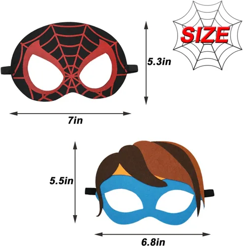 Vista 2 de Máscaras de fiesta para niños, 16 paquetes de suministros para niños, regalo de cumpleaños, Halloween, cosplay, fiesta, suministros de máscaras