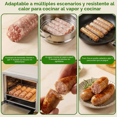 Vista 6 de FAIRSKY HALAL - Cubiertas de salchichas de colágeno de grado A, cubierta de secado comestible de 49.2 ft/49 pies de longitud más larga, 0.748 in