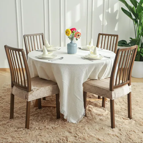 Vista 2 de FORCHEER Juego de 4 fundas de asiento para sillas de comedor, de terciopelo camello, fundas de asiento elásticas de solo 18 pulgadas, lavables