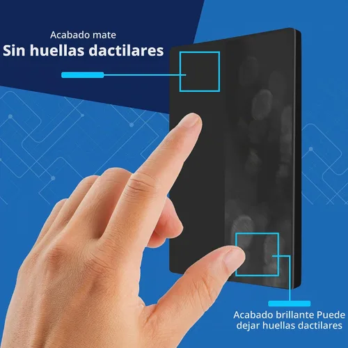 Vista 5 de LIDER - Placa de pared en blanco, diseño sin tornillos, tamaño mediano, 1 banda, negro mate