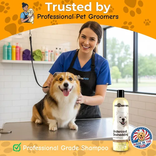 Vista 3 de Wagzer - Champú para perros altamente concentrado de 16 onzas, hace hasta 3.2 galones, a base de coco con vitamina E, Omega 3 y 6, nutre el pelaje