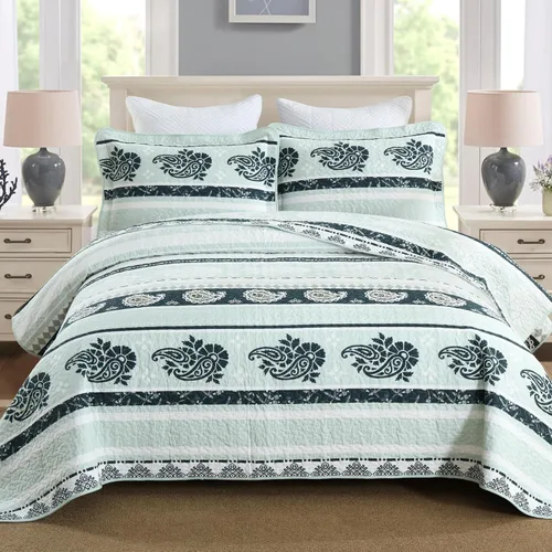 Vista 21 de Edredones Amarillos Tamaño Queen, Juego de Ropa de Cama de Algodón, Edredón Amarillo Gris Blanco, Ropa de Cama Rayada Tamaño Queen, Edredón de Lujo