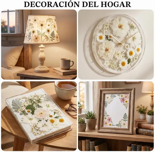 Vista 6 de NESCCI 83 piezas de flores secas para manualidades, flores prensadas secas