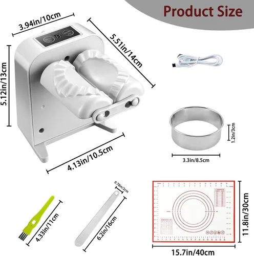 Vista 2 de Máquina Automática de Hacer Dumplings Sameme, Fabricante de Dumplings Eléctrico, Prensa de Empanada Removible con 2 Herramientas de Prensado