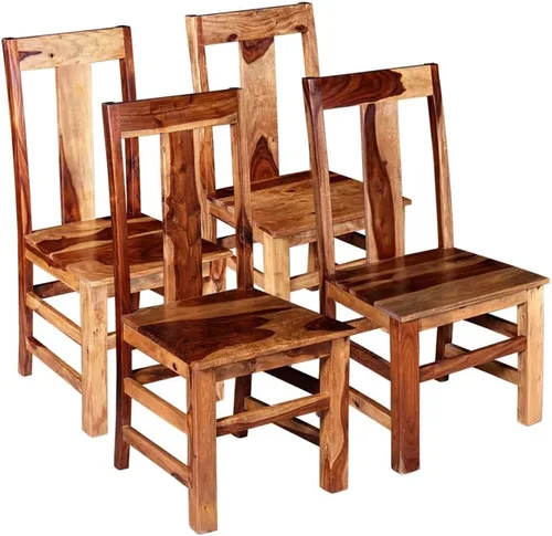 Vista 11 de Juego de 2 sillas de comedor, sillas de comedor de madera, sillas de cocina sin brazos de madera, sillas de comedor de madera para sala de estar