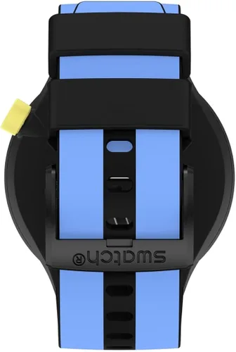 Vista 4 de Swatch Reloj de cuarzo biocerámico de viaje por día, Negro