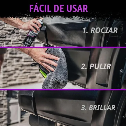 Vista 6 de Slick Products - Capa protectora Shine & Protectant para plásticos, vinilo, goma, fibra de vidrio y más Brilla, limpia, protege y renueva