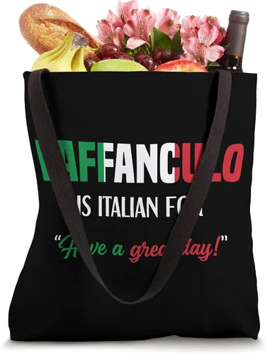 Vista 4 de Divertida bolsa de mano italiana con texto en inglés "Have A Great Day