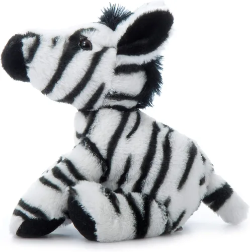 Vista 11 de The Petting Zoo Peluche de cebra, regalos para niños, animales salvajes del zoológico Onez, juguete de peluche de cebra de 9 pulgadas