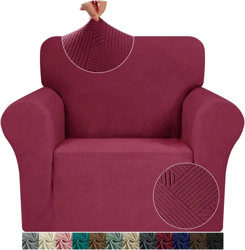 Vista 27 de JIVINE - Funda para sofá biplaza, 1 pieza elástica para sofá de 2 cojines, protector de muebles con parte inferior elástica para niños y mascotas