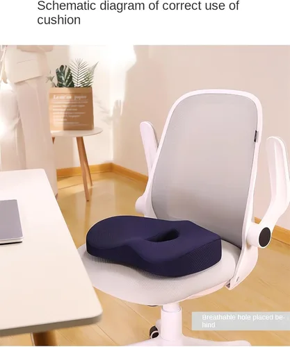 Vista 7 de Almohada suave de soporte de cadera de alta calidad, asiento suave para asiento de cadera para silla de escritorio, cojín ergonómico de espuma