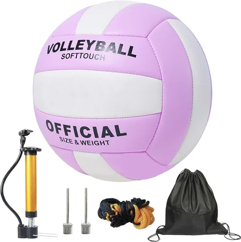 Vista 8 de ZLY Balones de voleibol, tamaño oficial 5 para interiores y exteriores, pelotas de voleibol suaves al tacto para playa, juego de entrenamiento