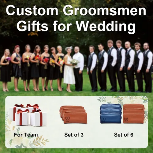 Vista 2 de Neceser personalizado para hombres con nombre – Neceser para hombre para viajar – Kit de aseo Dopp para hombre, regalo de padrinos de boda, regalos