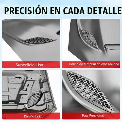 Vista 5 de Compatible con Chrysler 300 todos los modelos 2011-2023 Panel de capó SRT Negro