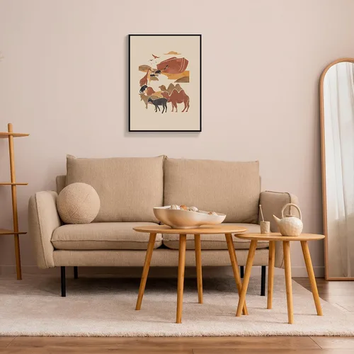 Vista 8 de OAOPIC Póster enmarcado con versículos bíblicos de la Biblia de Noé, arte de pared de historia bíblica cristiana, pintura impresa de escritura