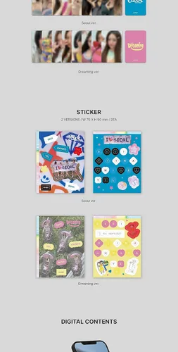 Vista 4 de H1-KEY Seoul Dreaming 2nd Mini álbum POCA versión aleatoria PhotoStand Package+1p QR Card+2p PhotoCard+2ea Sticker+1p Guía de usuario + seguimiento