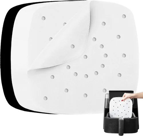 Vista 10 de Forros de papel pergamino para freidora de aire compatibles con Philips, NuWave Brio, Chefman, OMORC, Cuisinart, COSORI, Cooks Essentials, Power