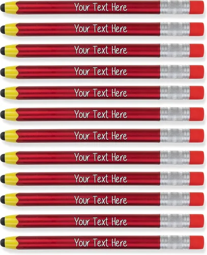 Vista 7 de Bolígrafos personalizados con tu logotipo o texto personalizado, paquete de 12 unidades a granel para negocios, fiestas y eventos, bolígrafo 2 en 1