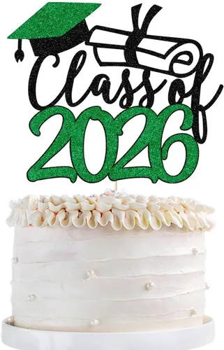 Vista 16 de Gold Class of 2025 - Decoración para tartas de graduación con purpurina para la clase de 2025, suministros de fiesta de graduación – Graduados