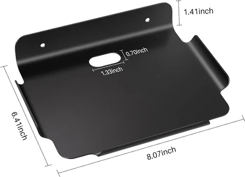 Vista 3 de Estantes flotantes de 8 x 6.4 pulgadas, estante de pared de metal para almacenamiento de pared, para hogar inteligente, altavoces, enrutador de Negro