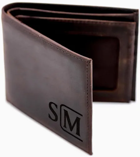 Vista 7 de Customizable Genuine Leather Wallet for Men – Personalized Slim Wallet, Unique Gift for Husband, Dad, or Boyfriend, Thoughtful Gifts for