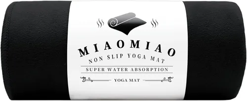 Vista 23 de MIAOMIAO Juego de toallas antideslizantes para yoga caliente, microfibra súper absorbente, 24.5 x 72 pulgadas, diseño antideslizante, sin lesiones