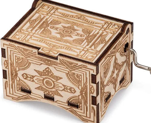 Vista 7 de TheLaser'sEdge, Caja de música vintage personalizable, madera grabada con láser (personalizada, no puede ayudar a enamorarse) A Keepsake as Gifts