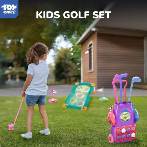 Vista 2 de TOY Life Clubes de golf para niños 3-5, juego de golf para niños, palos de golf para niños pequeños, juegos de golf para niños de 3 a 4 años