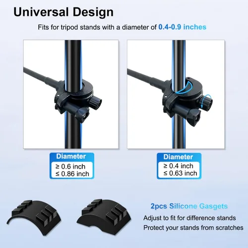 Vista 3 de JCWINY para soporte de micrófono Magsafe con soporte para teléfono, soporte flexible para teléfono con imanes súper para soportes de micrófono
