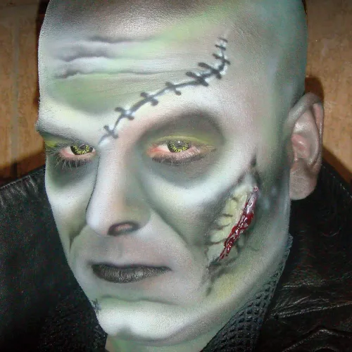 Vista 3 de Mehron - Kit de maquillaje premium de personaje (MonstruoFrankenstein)