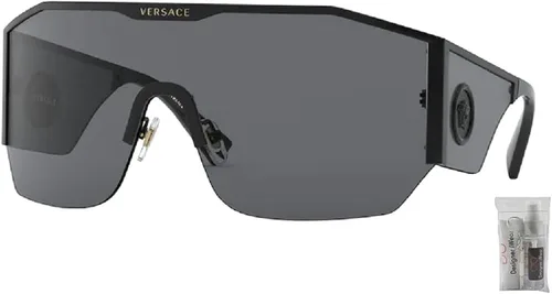 Vista 2 de Versace VE2220 Irregular Sunglasses for Men BUNDLE with Designer iWear Complimentary Eyewear Care Kit